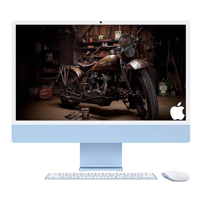 COP. APPLE IMAC AIO M4 16GB 256GB-SSD 24INCH BT WIFI CAM. IOS BLUE