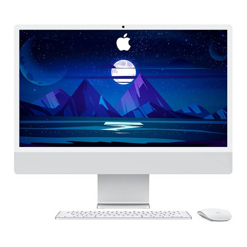 COP. APPLE iMAC AIO M4 10C-CPU 10C-GPU-16C-NEUT- 24GB RAM 1TB-SSD 24Inch BT WIFI CAM. IOS Silver